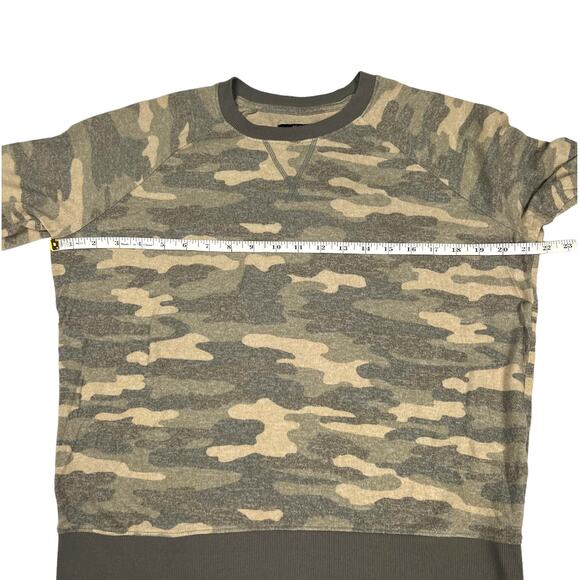 Lucky Brand Hacci Camo Pullover Crew Neck Sweater Sweatshirt Women's Large - Picture 4 of 10